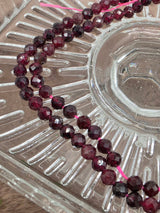 Natural Rhodolite Garnet Faceted Round Beads 3.5 mm | Grade A