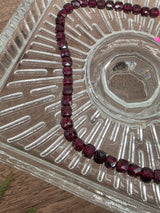Natural Rhodolite Garnet Faceted Cube Beads 4–4.5 mm | Grade A
