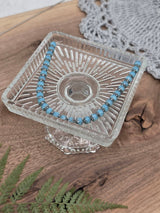 Czech Metallic Glass Beads Silver | Organic Square 6×6 mm
