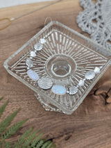 Czech Origami Glass Beads | Silver Finish | Designer Pressed Glass Beads