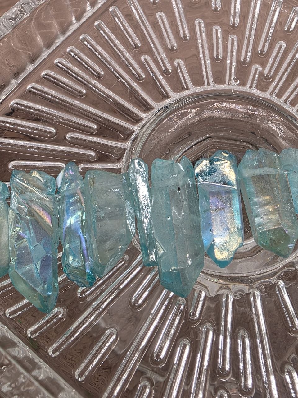Natural Blue Rainbow Quartz Chip Beads | Large Gemstone Chips | 20 g