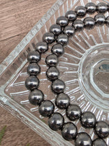 Metallic Acrylic Round Beads – Gunmetal 8 mm – 60 pcs