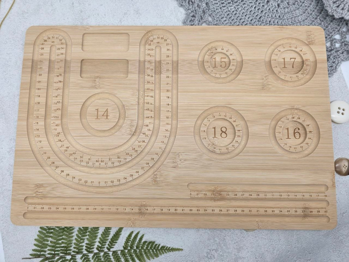 Wooden Beading Board with Flocked Surface | Jewelry Design Tray | 43 × 28 cm