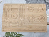 Wooden Beading Board with Flocked Surface | Jewelry Design Tray | 43 × 28 cm