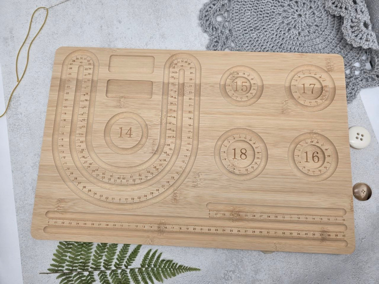 Wooden Beading Board with Flocked Surface | Jewelry Design Tray | 43 × 28 cm