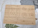 Wooden Beading Board with Flocked Surface | Jewelry Design Tray | 43 × 28 cm