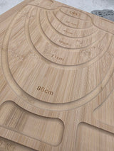 Wooden Beading Design Board | Jewelry Making Tray with Flocked Surface | Beige