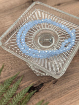 Faceted Glass Rondelle Beads 6 mm – Morning Mist – 80 pcs