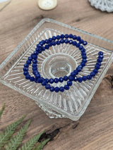 Faceted Glass Rondelle Beads 6 mm – Royal Cobalt – 80 pcs