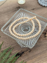 Faceted Glass Rondelle Beads 6 mm – Ivory Silk – 80 pcs
