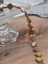 Natural Sea Mother of Pearl Beads – Organic Freeform Shell – Light Brown AB – 20 pcs