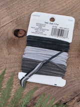 Bead Landing Genuine Flat Leather Cords – Raven, Moon Mist & Wolf Grey – 2.4 mm – 3 × 2.3 m