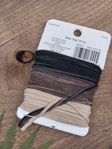 Bead Landing Genuine Flat Leather Cords – Raven, Oak Bark & Desert Sand – 2.4 mm – 3 × 2.7 m