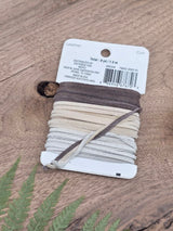 Bead Landing Genuine Flat Leather Cords – Mushroom Grove, Limestone & Morning Fog – 2.4 mm – 3 × 2.3 m