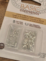 Basic Elements Silver-Plated Crimp Tubes & Crimp Covers Set – 48 pcs