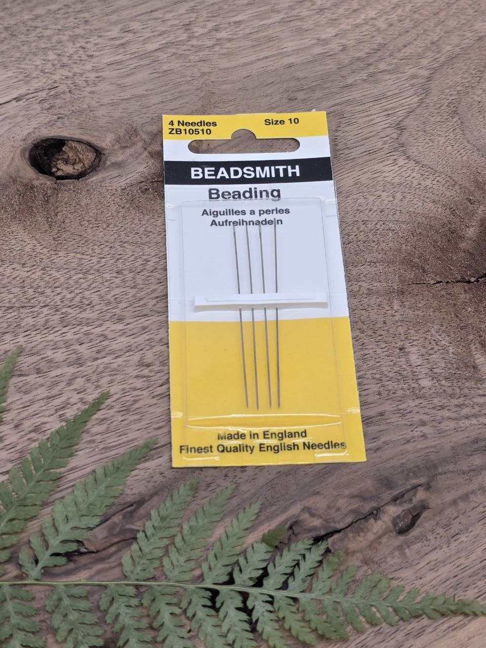 BeadSmith English Beading Needles Size 10 | 4 pcs