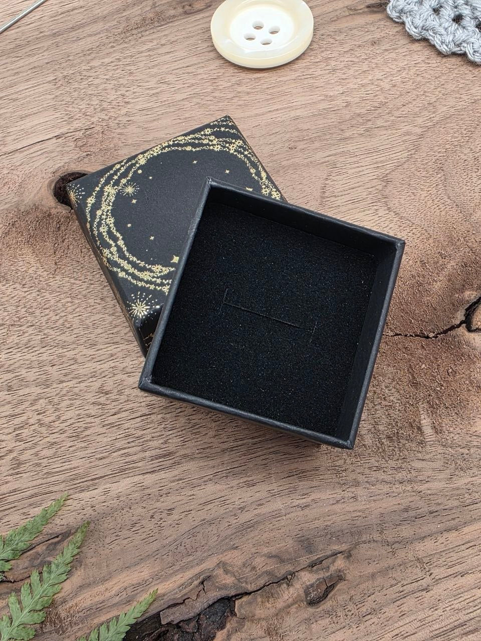 Starlit Ritual Gift Box | Black & Gold | 5 × 5 × 3 cm