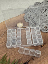 28-Compartment Storage Organizer Box | Removable Containers | 17 × 10.5 × 2.5 cm