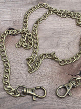 Antique Brass Curb Bag Chain with Swivel Clasps – 120 cm