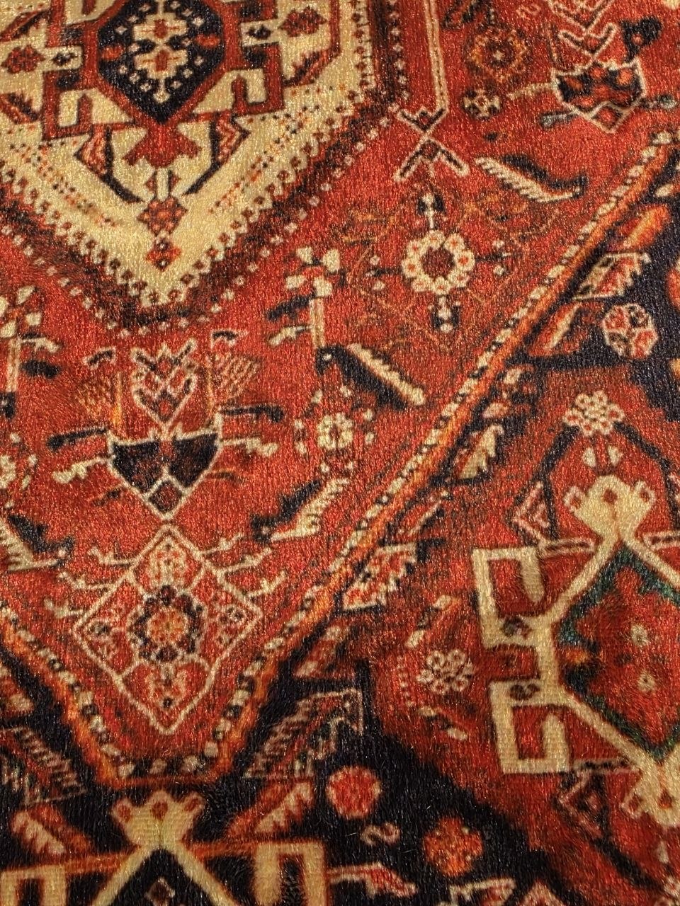 Velvet Persian Rug Appliqué Patch 26.5 × 17.5 cm