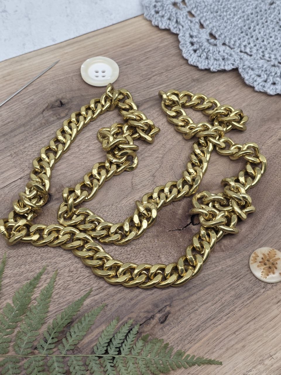 120 cm Decorative Bag Chain | Made in Italy - Antique Gold