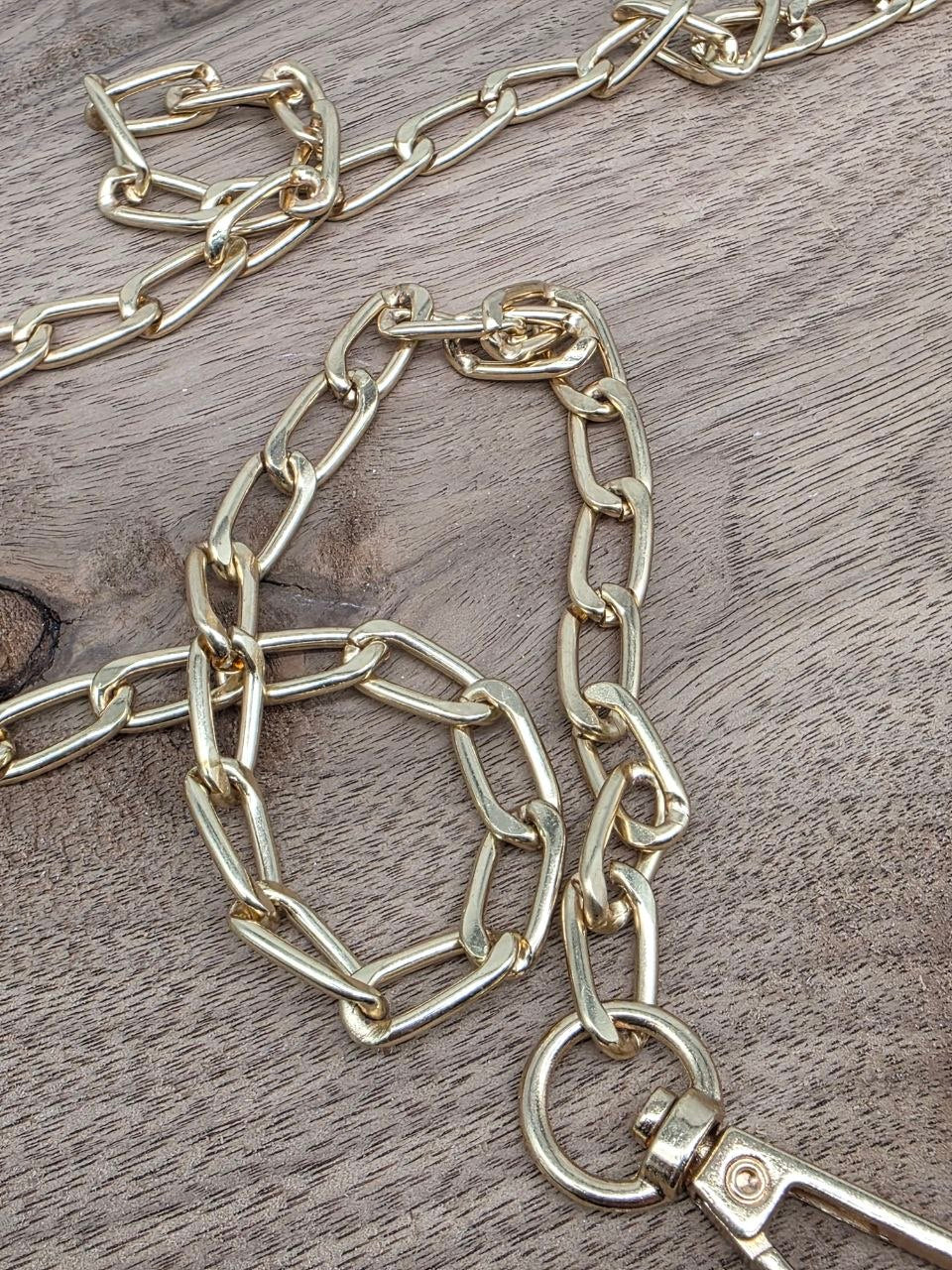 Italian Bag Chain with Swivel Clasps – Gold - 120cm