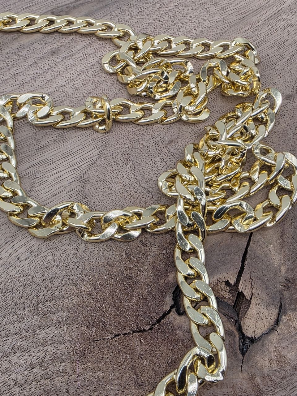 Italian Bag Chain with Swivel Clasps – Gold - 120cm
