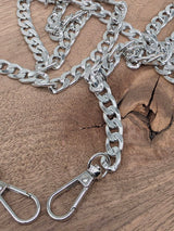 Italian Bag Chain with Swivel Clasps – Silver- 120cm