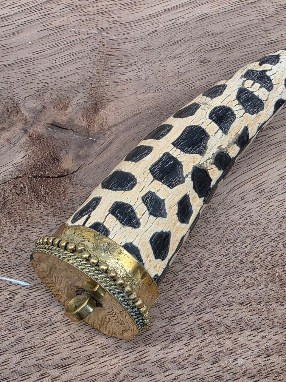 Large Leopard Horn Pendant – 10 cm