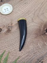 Large Black Horn Pendant – 8 cm