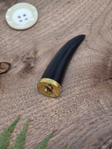 Large Black Horn Pendant – 8 cm