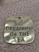 Vintage Style Metal Pendant "Dreaming of the Sea" – 25 mm