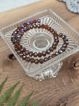 Faceted Glass Beads "Emberwood" – 8 mm (60 pcs)