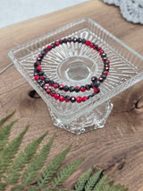 Faceted Glass Beads 6 mm – Red & Black Mix – 60 pcs
