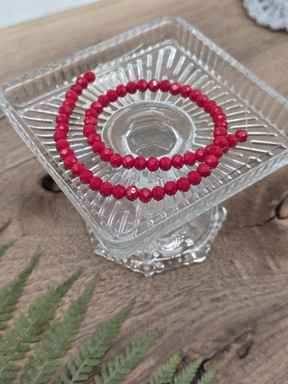 Crimson Kiss Faceted Glass Beads 6 mm – 60 pcs