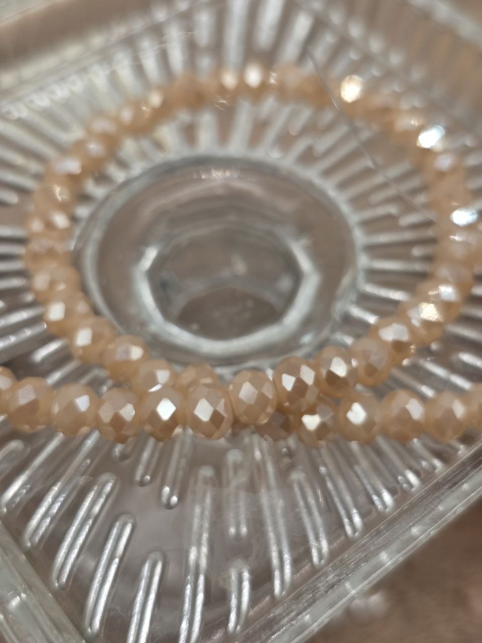 Moonstone Mist – Faceted Glass Beads 6 mm (60 pcs)
