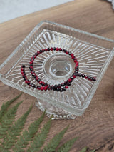 Red & Black Mix – Faceted Glass Beads 4 mm (80 pcs)