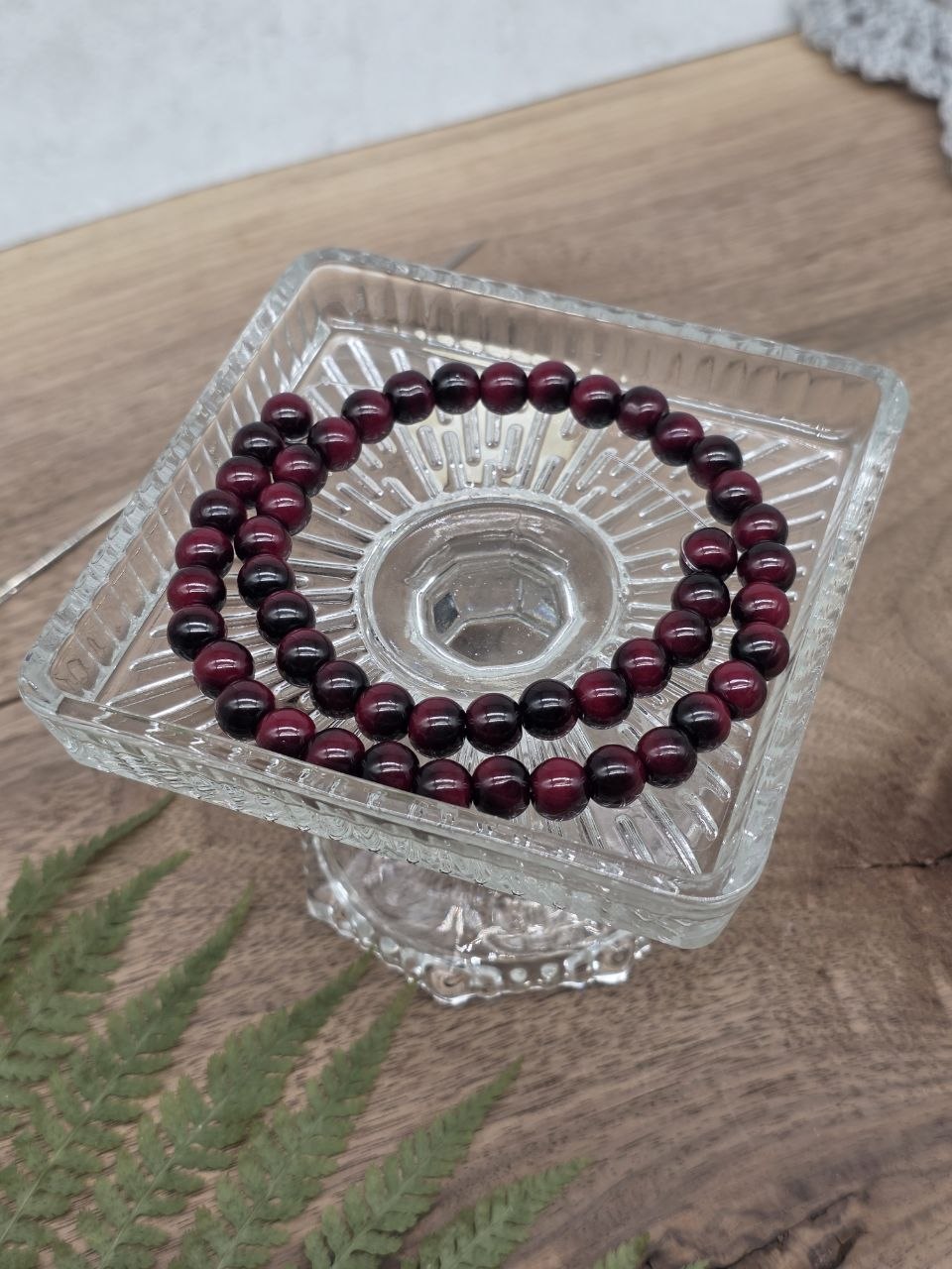 Red & Black Mix – Glass Beads 8 mm (50 pcs)