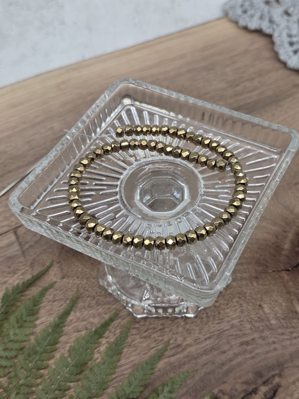 Hematite Faceted Beads 6 mm – King's Gold (60 pcs)
