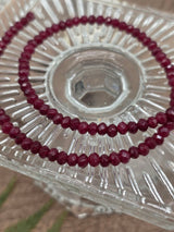 Natural Ruby Faceted Beads 4 mm (100 pcs)