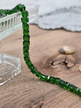 Natural Quartz Faceted Cube Beads 6 mm – Emerald Grove – 60 Pcs
