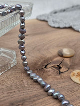 Natural Freshwater Pearl Beads 5–6 mm – Moon Ash – Approx. 40 cm Strand