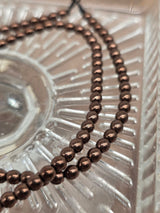 Natural Hematite Round Beads 3 mm – Bronzeveil – Approx. 39 cm Strand