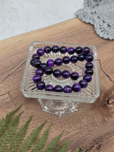 Purple Tiger Eye Beads 12 mm – Natural Gemstone – Approx. 38 cm Strand