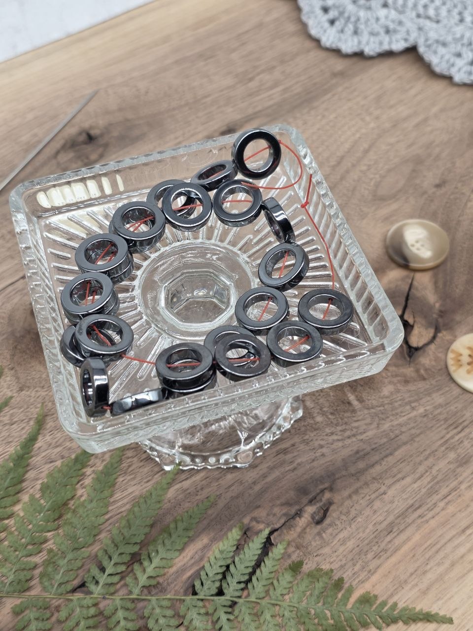 Darksteel Hematite Ring Beads – 16 mm