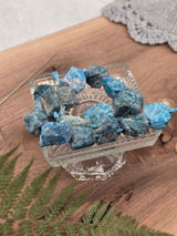 Raw Blue Apatite Beads – 20–28 mm, 38 cm Strand