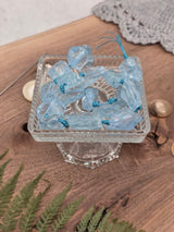 Raw Aquamarine Blue Quartz Beads – 20–28 mm, 38 cm Strand