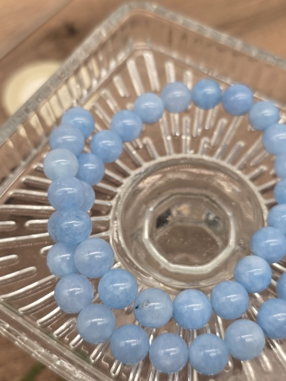 Natural Aquamarine Round Beads – 8 mm, 40 pcs