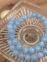 Natural Aquamarine Round Beads – 8 mm, 40 pcs