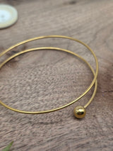 Gold Stainless Steel Bracelet Base – 70 mm